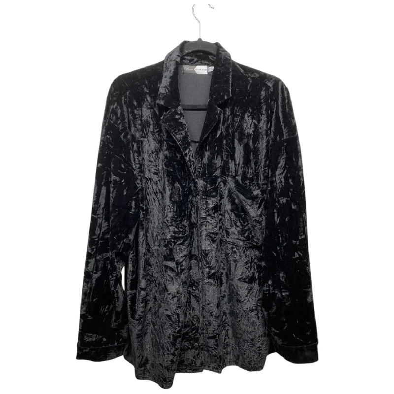 women's tops with sheer overlaysTop Long Sleeve By Clothes Mentor In Black, Size: Xl