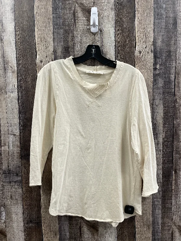 trendy women's topsTop Long Sleeve By We The Free In Beige, Size: Xl