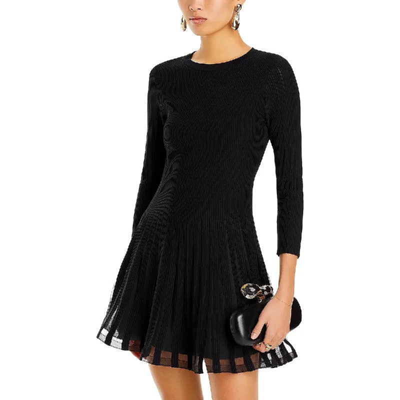 Jersey DressMilly Womens Tabitha Long Sleeve Short Mini Dress