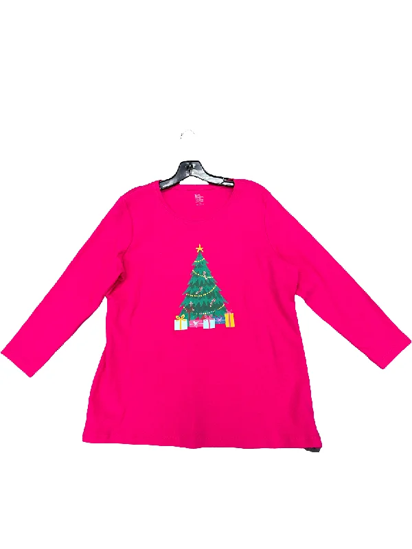 women's tops for those who want to create outfits that are both unique and memorableTop Long Sleeve By Kim Rogers In Pink, Size: Lp