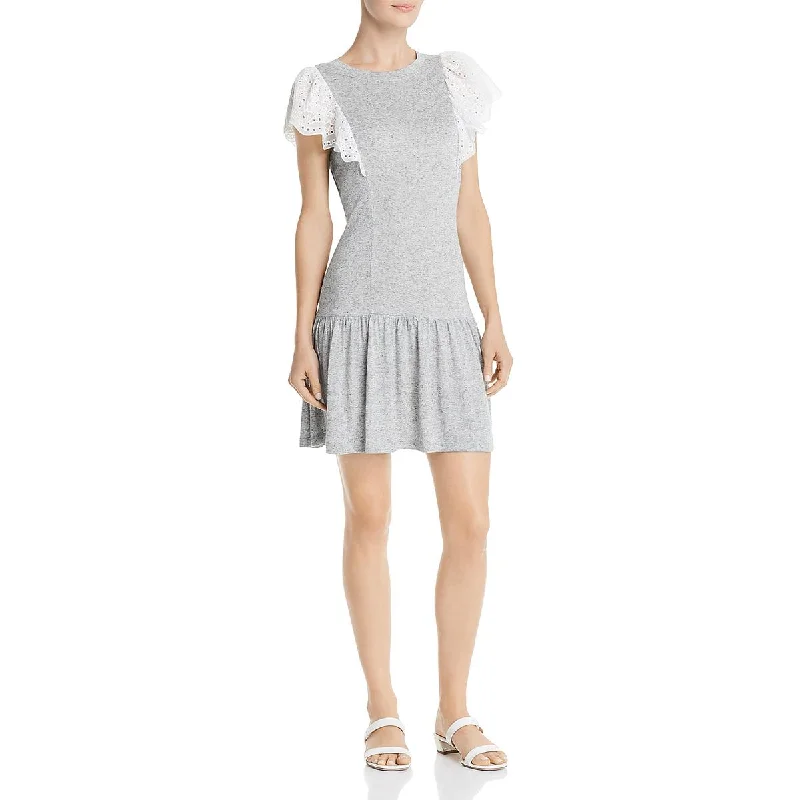 women's retro dressesRebecca Taylor Womens Eyelet Heathered Mini Dress