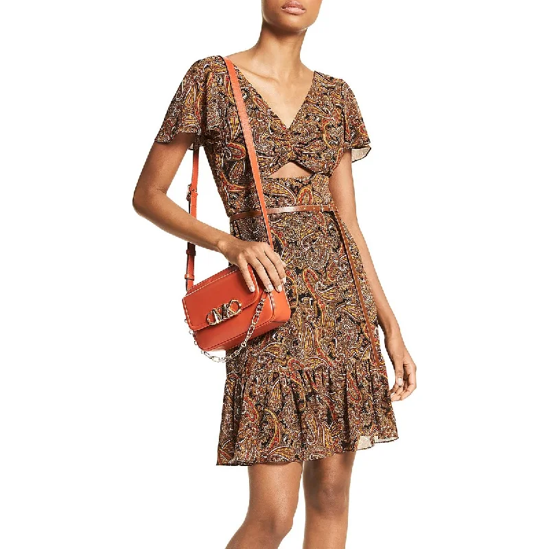 women's designer dressesMICHAEL Michael Kors Womens Paisley Recycled  Mini Dress