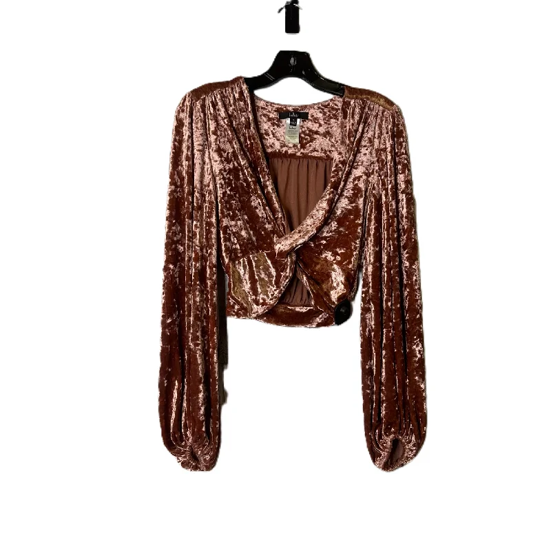 luxury women's topsTop Long Sleeve By Lulus In Copper, Size: S