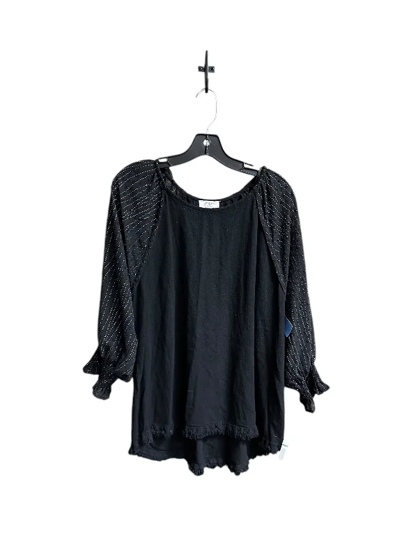 women's tops for those who love to shop for unique findsTop Long Sleeve By Umgee In Black, Size: M