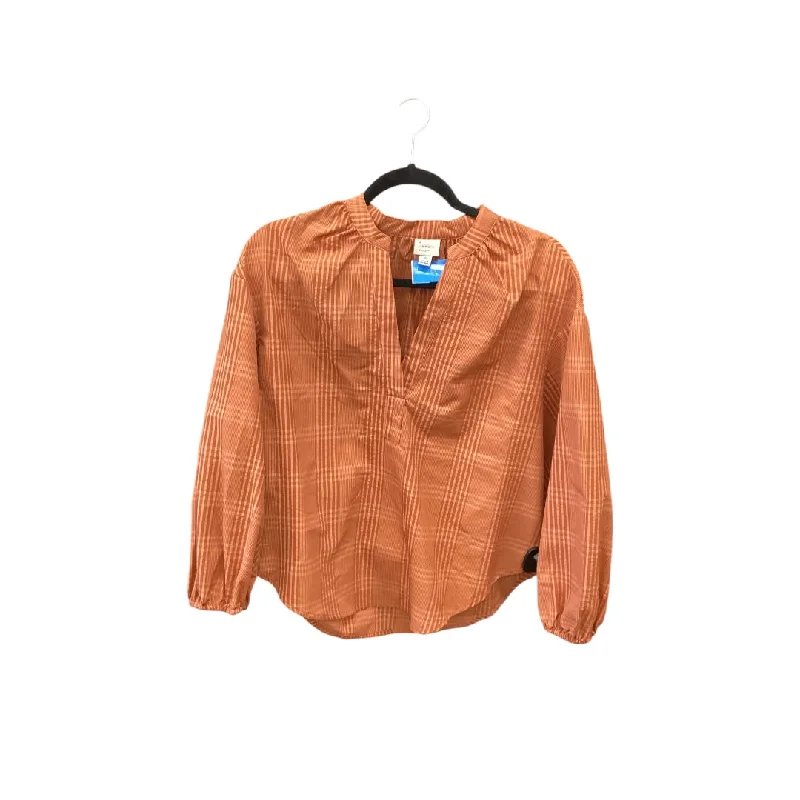 women's tops for those who want to add a personal touch to their wardrobe with unique and one-of-a-kind piecesTop Long Sleeve By A New Day In Orange, Size: S