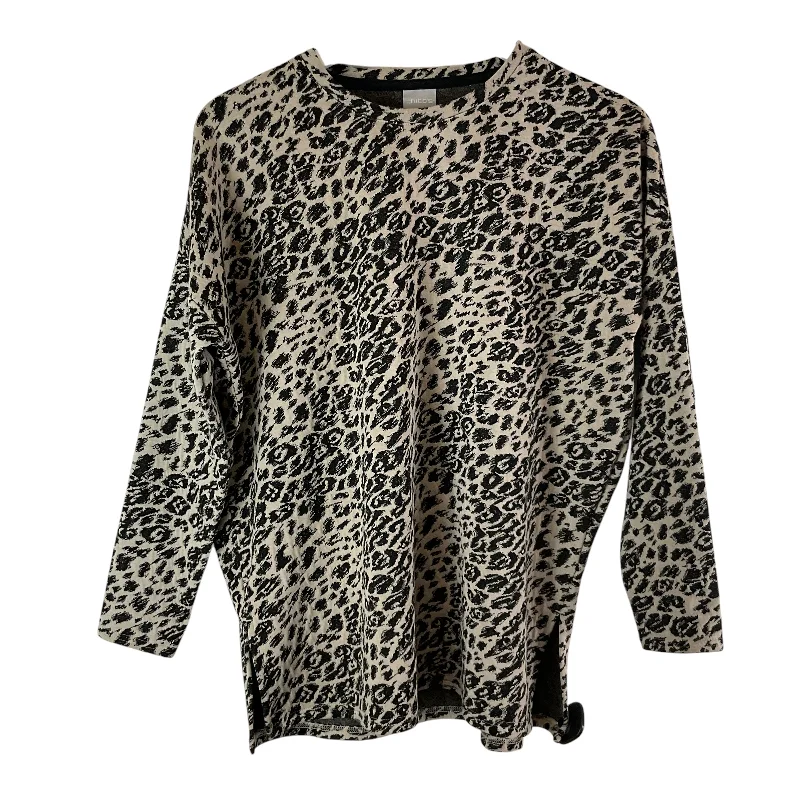 women's tops for wedding guest attireTop Long Sleeve By Chicos In Animal Print, Size: 0