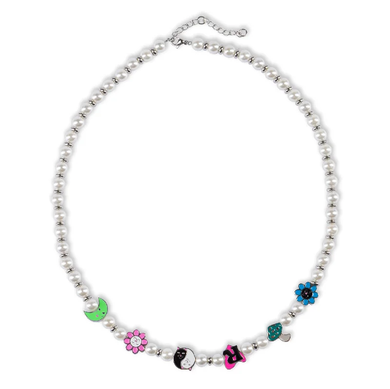 women's tops for cocktail partiesLucky Charms Pearl Necklace (Multi)