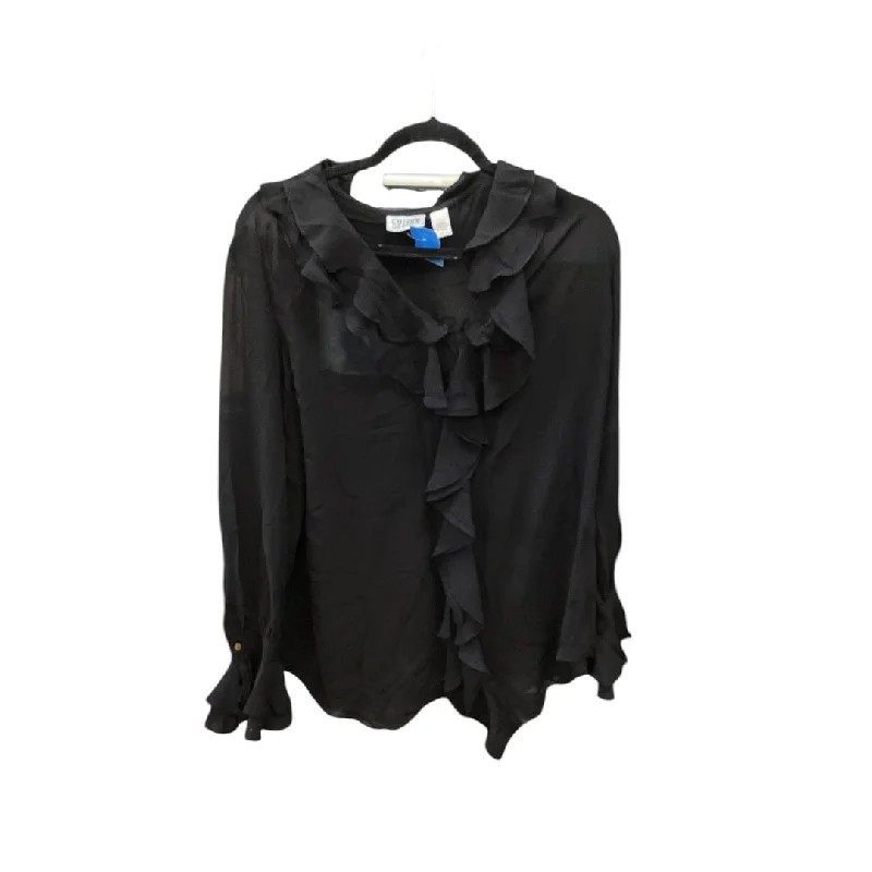 women's tops for those who want to wear versatile pieces that can be dressed up or downTop Long Sleeve By Chicos In Black, Size: L