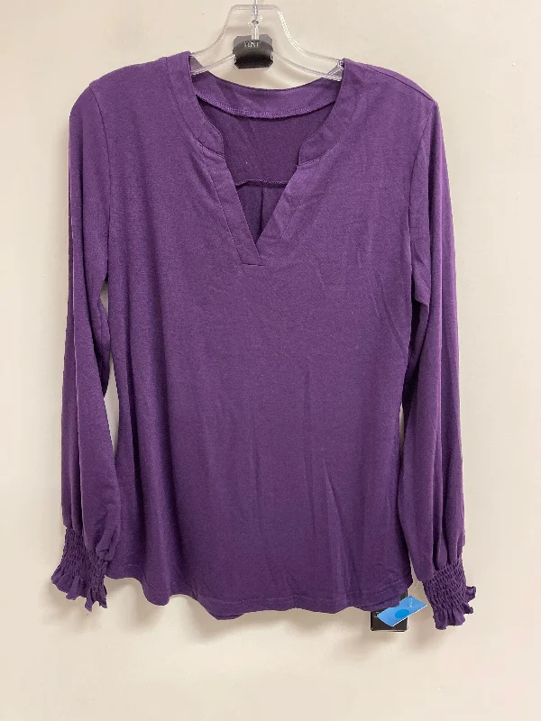 elegant women's topsTop Long Sleeve By Clothes Mentor In Purple, Size: M