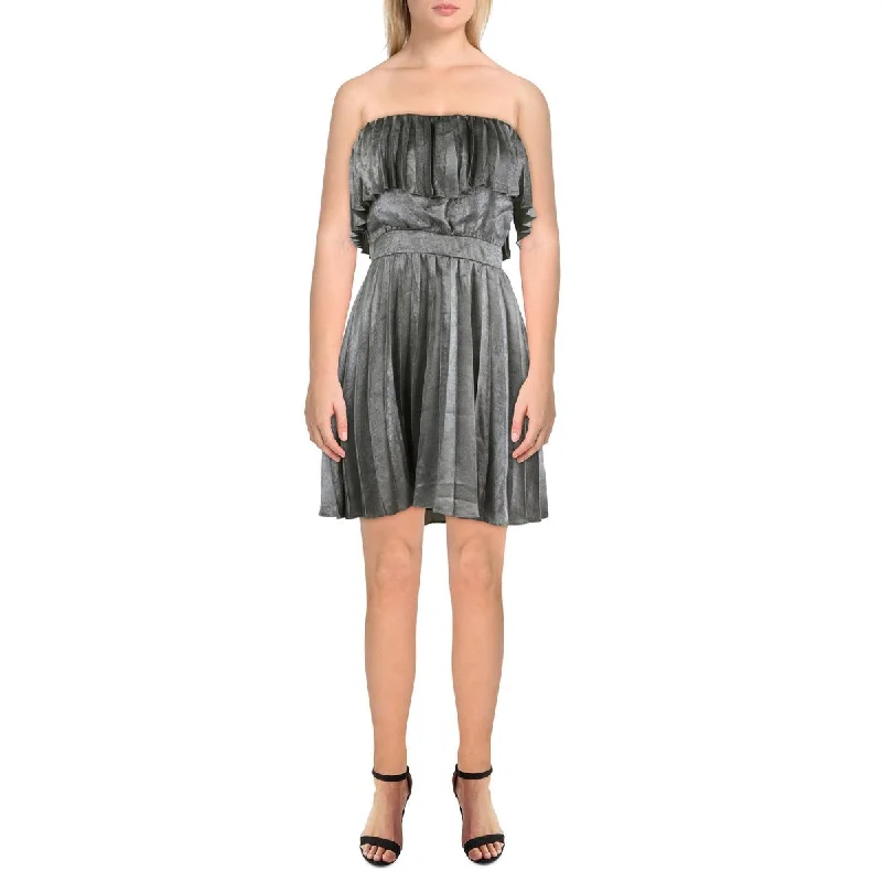 women's pear-shaped body dressesRamy Brook Womens Ryleigh Metallic Short Mini Dress