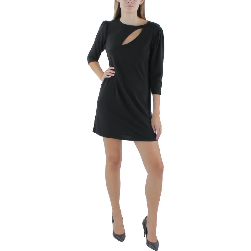 women's versatile dressesNY Collection Womens Stretch Keyhole Mini Dress