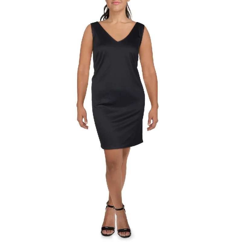 women's business casual dressesB&A by Betsy and Adam Womens Plus Sleeveless Mini Slip Dress