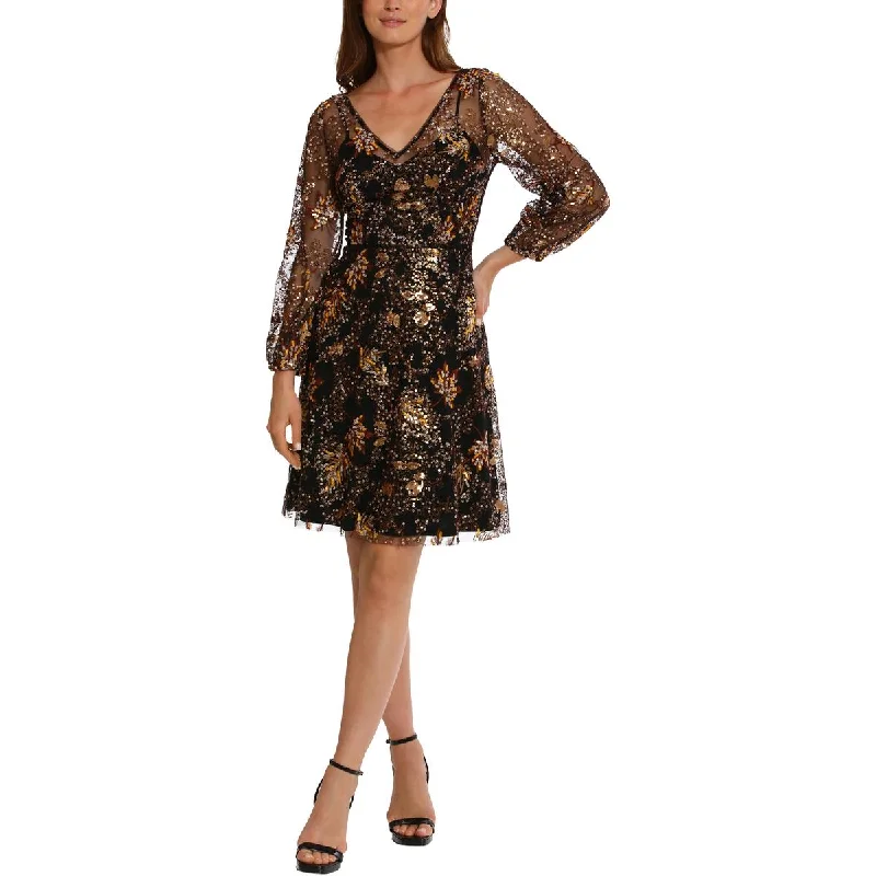 Halter DressMaggy London Womens Sequined Above Knee Mini Dress