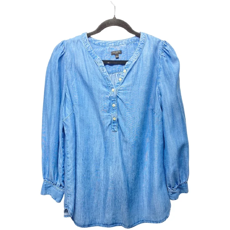 cozy women's tops for fall and winterTop Long Sleeve By Talbots In Blue Denim, Size: Lp