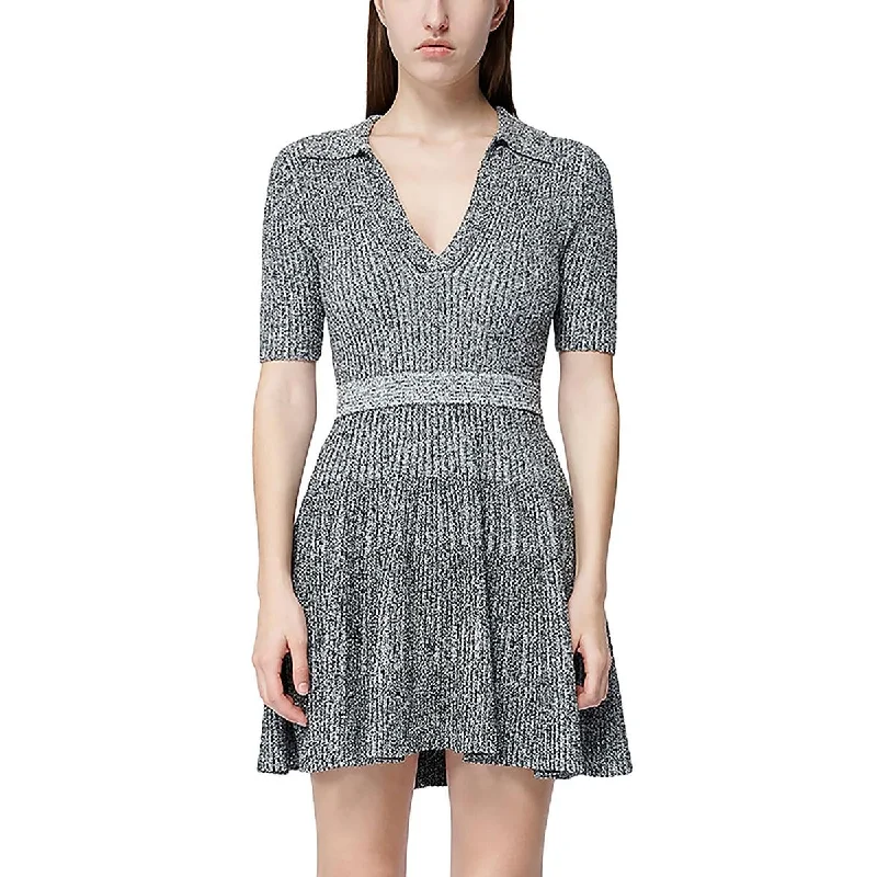 women's midi dressesSIMKHAI Womens Patricia Collar Short Mini Dress