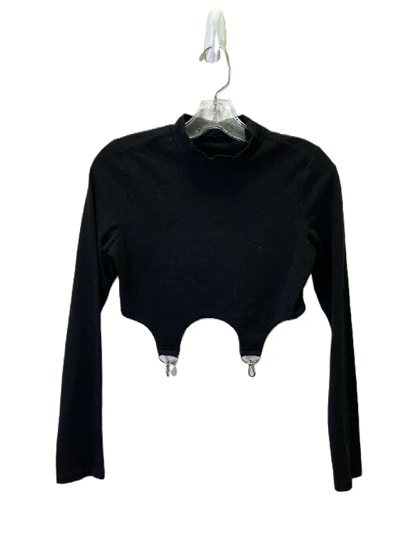 women's tops for those who want to add a personal touch to their wardrobe with unique and one-of-a-kind piecesTop Long Sleeve By Cme In Black, Size: S