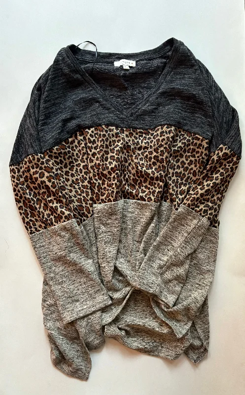 women's tops for those who want to invest in timeless piecesTop Long Sleeve By Umgee In Animal Print, Size: 1x