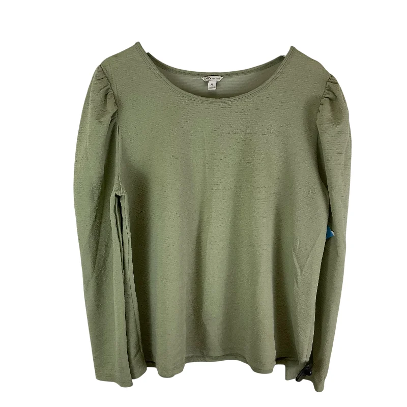 women's tops for those who love to experiment with fashionTop Long Sleeve By Cato In Green, Size: Xl