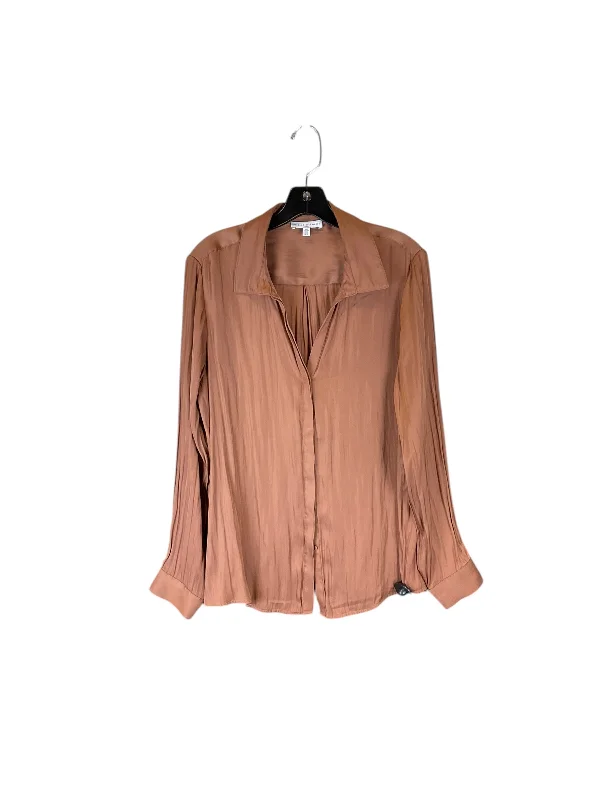 women's tops for those who seek both style and comfortTop Long Sleeve By Clothes Mentor In Brown, Size: L