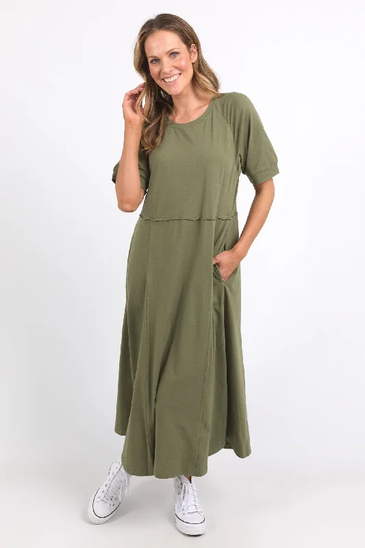 women's denim dressesElm York Midi Dress Clover