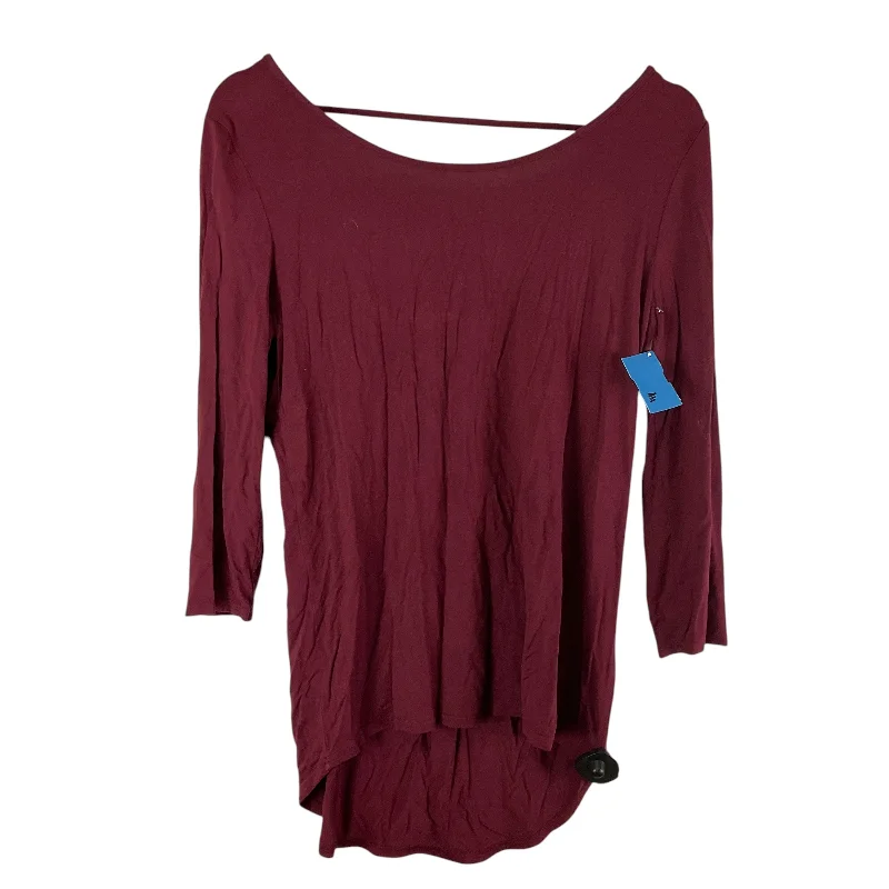 women's tops for picnics in the parkTop Long Sleeve By Bke In Red, Size: S