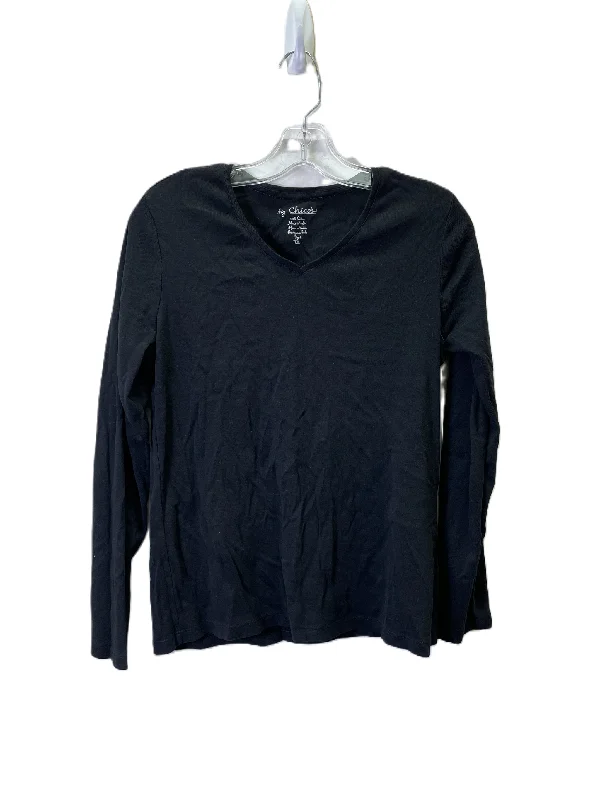 women's tops for those who want to create outfits that reflect their personal style and sense of fashionTop Long Sleeve Basic By Chicos In Black, Size: M