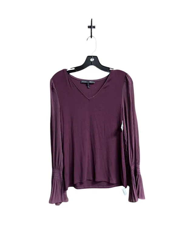 women's tops for cozy nights inTop Long Sleeve By White House Black Market In Maroon, Size: M