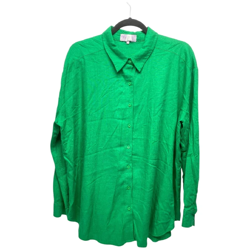 women's tops for those who want to add a touch of sophistication to their casual attireTop Long Sleeve Basic By Clothes Mentor In Green, Size: S