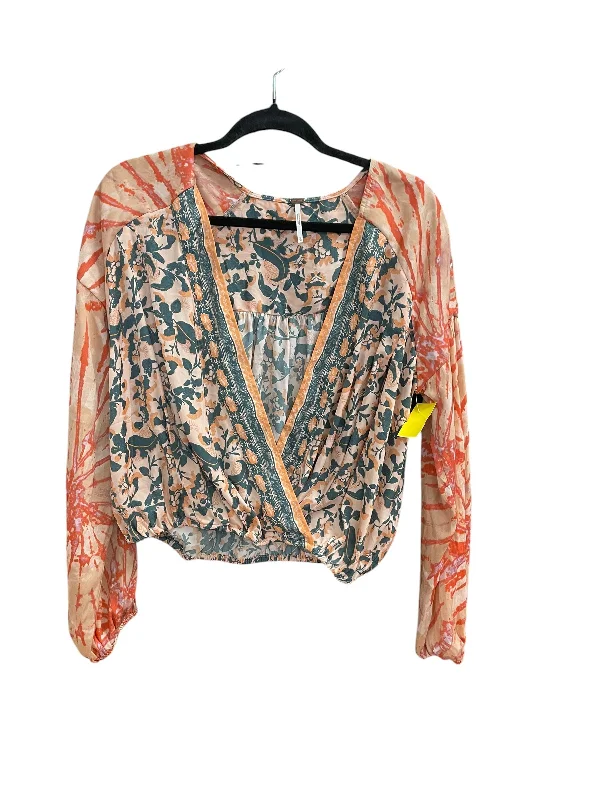 women's tops for statement-making outfitsTop Long Sleeve By Free People In Orange, Size: M