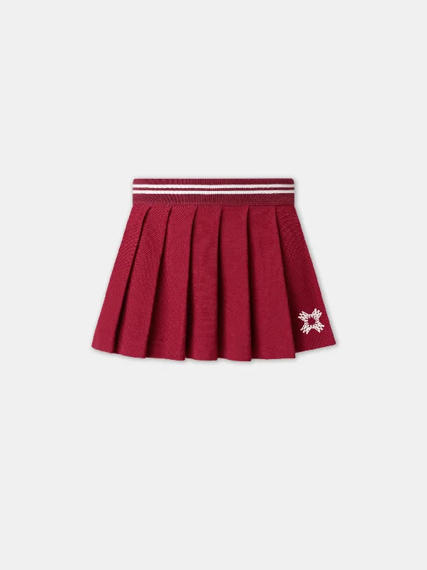 women's tops for those who love to shop for unique findsWOMEN - WOMEN'S MA QUAD PLEATED MINI SKIRT - Deep Red