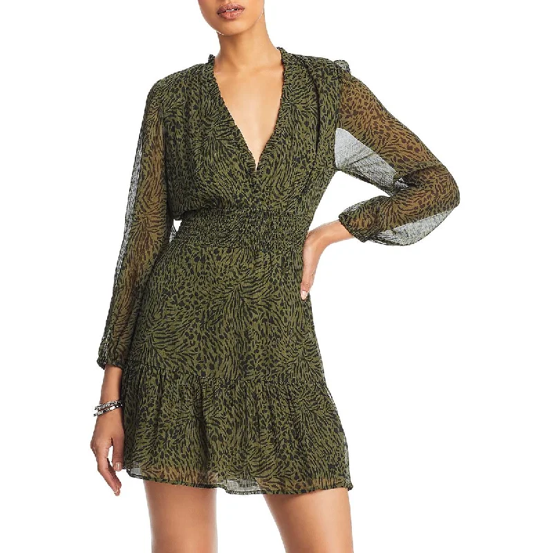 A-Line DressPaige Womens Silk Printed Mini Dress