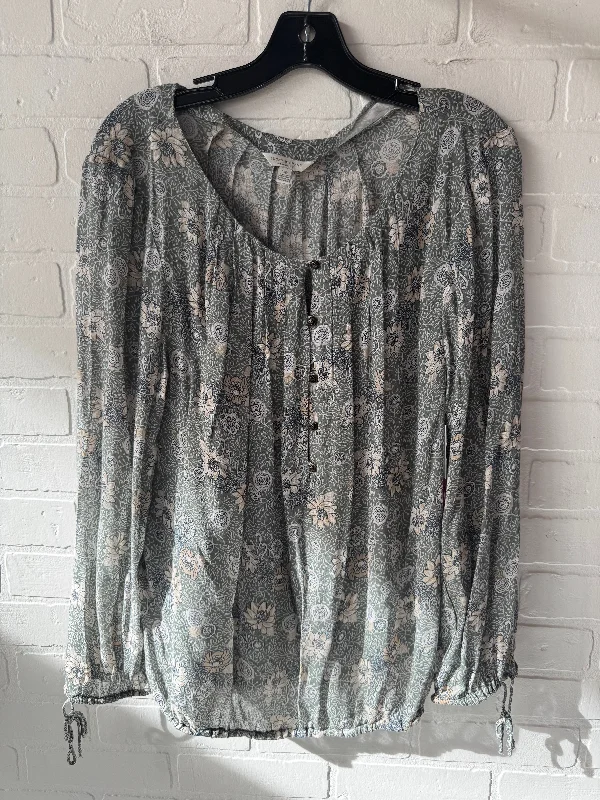 women's tops for those who want to stay warm and stylish during colder weatherTop Long Sleeve By Lucky Brand In Green, Size: L