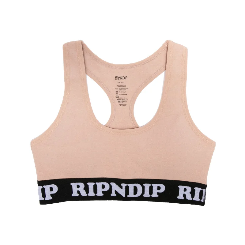 women's tops for those who want to create outfits that reflect their personal style and sense of fashionPeeking Nermal Sports Bra (Blush)