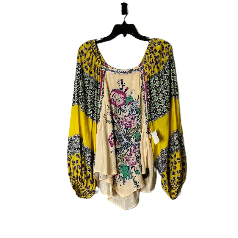 cozy women's tops for fall and winterTop Long Sleeve By Free People In Multi-colored, Size: M