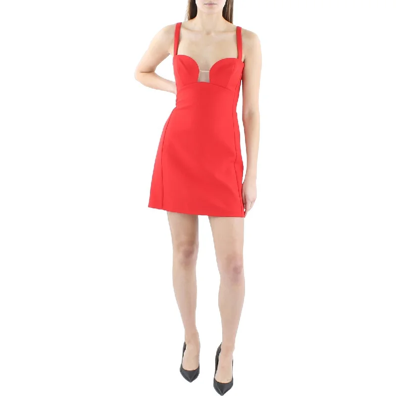 women's stretchy dressesBCBGMAXAZRIA Womens Mini Sleeveless Cocktail And Party Dress