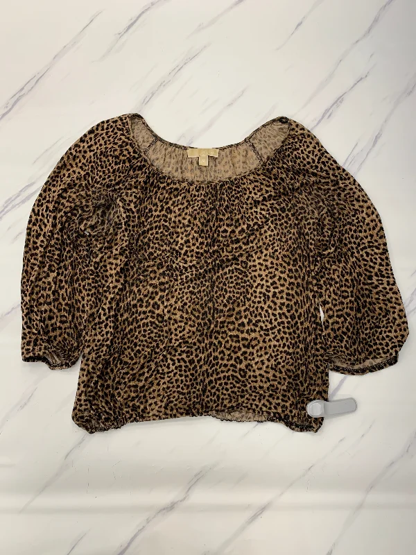 women's tops for those who want to create outfits that reflect their personal style and sense of fashionTop Long Sleeve By Michael By Michael Kors In Animal Print, Size: M