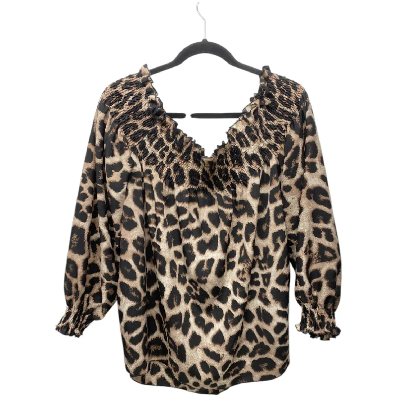 women's tops for those who want to wear pieces that are both functional and fashionableTop Long Sleeve By Clothes Mentor In Animal Print, Size: 2x