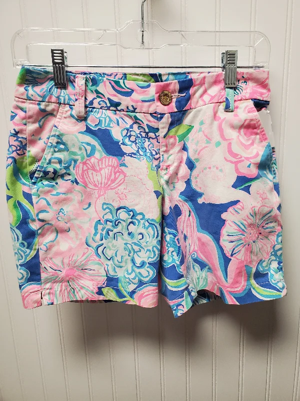 women's summer shortsShorts Designer By Lilly Pulitzer In Blue & Pink, Size: Xs