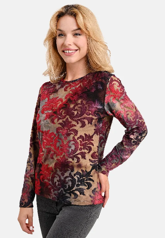 luxury women's topsTie Dye Effect Top