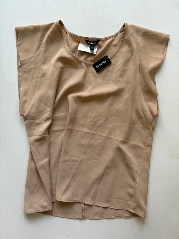 tank tops for womenBlouse Short Sleeve By Express In Tan, Size: M