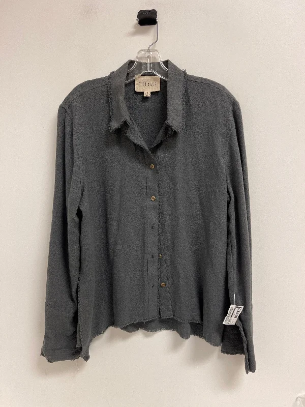 women's tops for those who want to create outfits that are both unique and memorableBlouse Long Sleeve By Moon River In Grey, Size: M