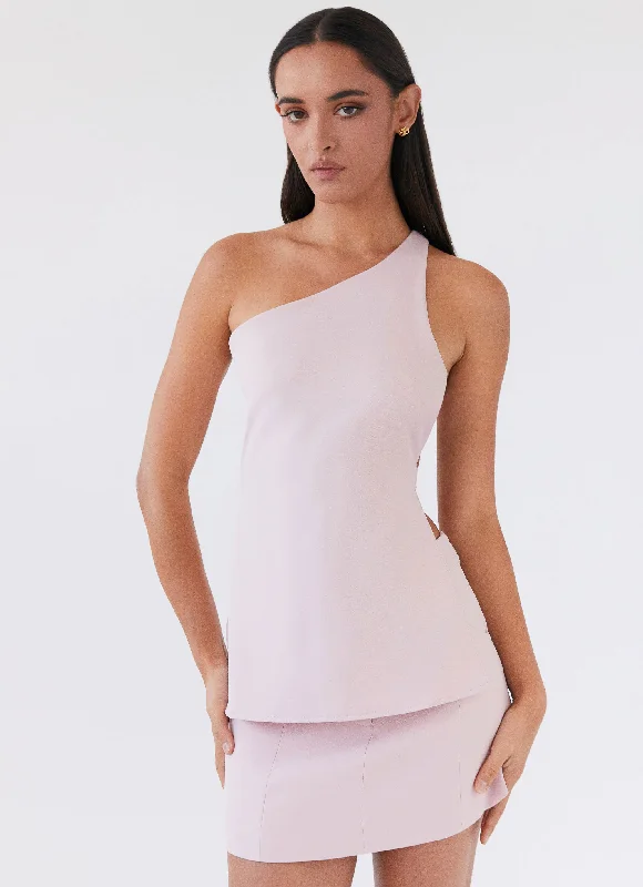 Zeina One Shoulder Top - Pink