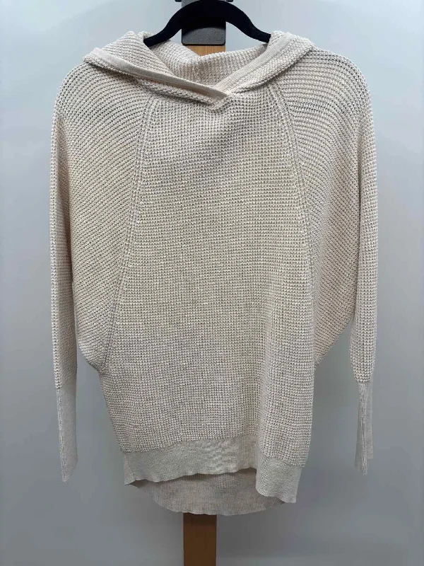 women's tops made from cottonCynthia Rowley Women's Size XS Cream Waffle Sweater