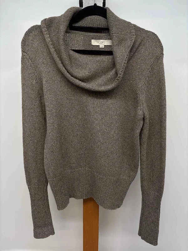 cropped women's topsLoft Women's Size M Brown Heathered Sweater