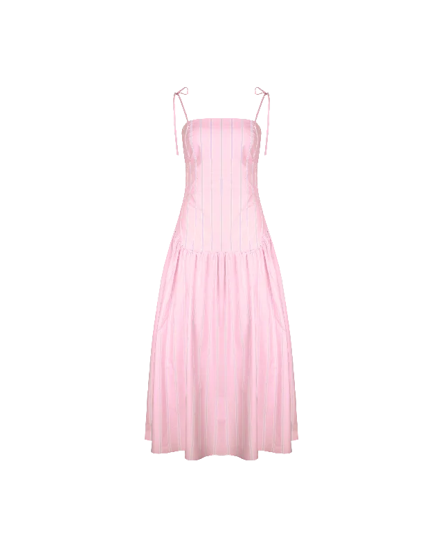 women's handmade dressesTRULLI MAXI DRESS LILAC CANDY STRIPE