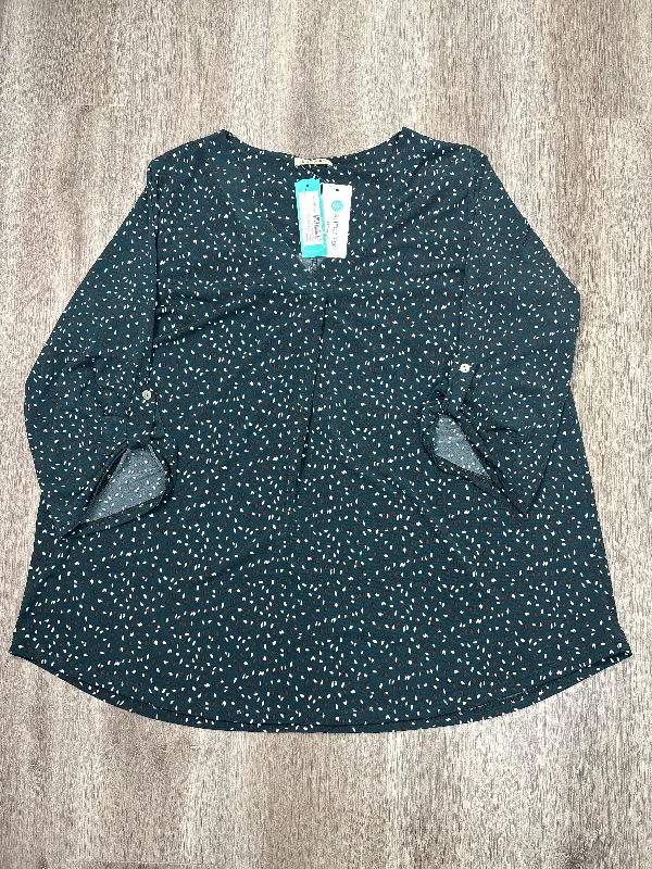 women's tops for those who want to create outfits that reflect their personal style and sense of fashionBlouse 3/4 Sleeve By Beacon In Green, Size: 2x