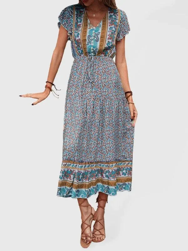 Glamour DressPrinted Summer Maxi Dress