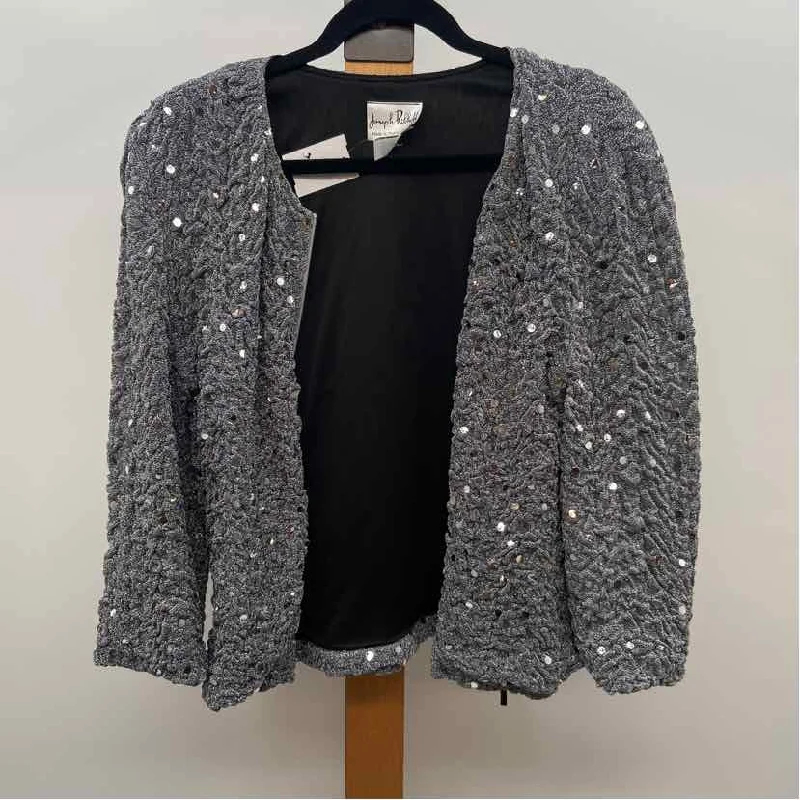 women's tops for cozy nights inJoseph Ribkoff Women's Size 12 Silver Shimmer Jacket