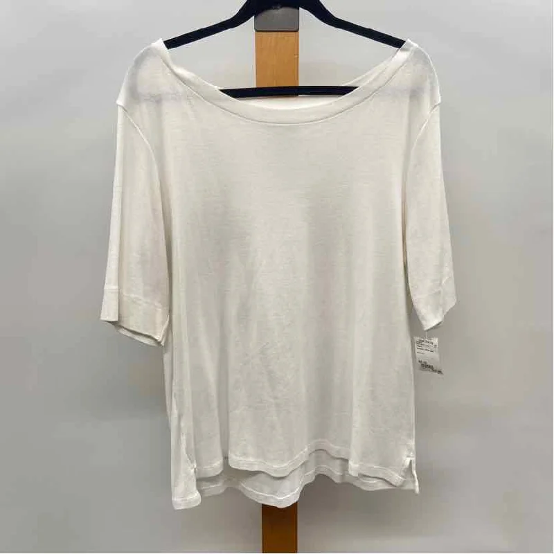 women's tops for those who want to add a bit of flair and personality to their looksChico's Women's Size XL White Solid Short Sleeve Shirt