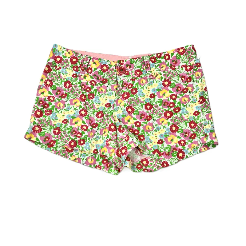 women's spring shortsShorts Designer By Lilly Pulitzer In Green & Pink, Size: 00